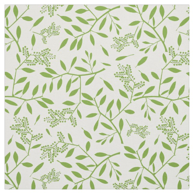 Grönt Ivy Blommigt Botanical Fabric Tyg (Provkarta)