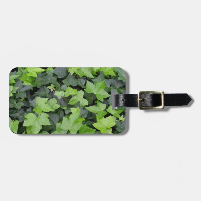 Grönt Ivy botaniskt utskrift Bagagebricka (Horisontell Framsida)