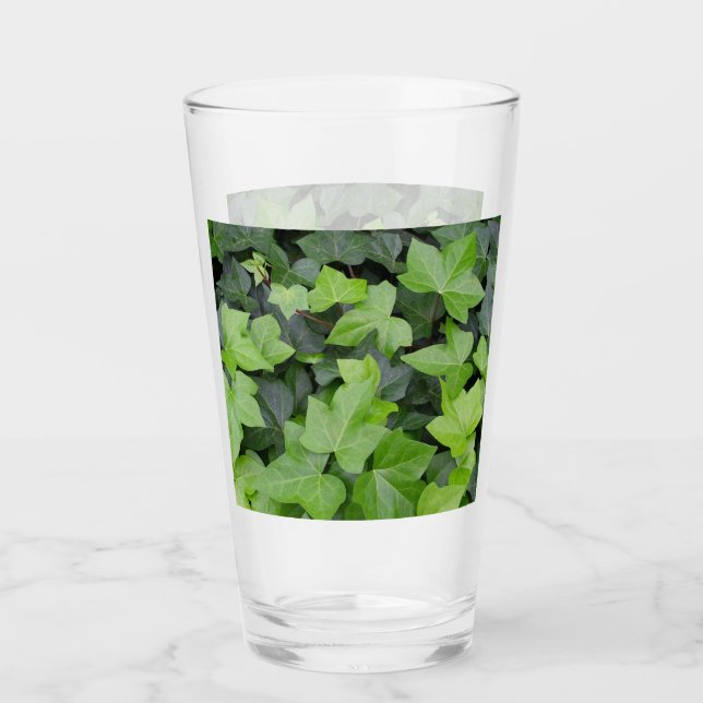 Grönt Ivy botaniskt utskrift Glaskopp (Framsida)