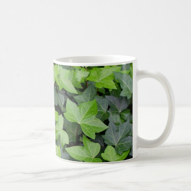 Grönt Ivy botaniskt utskrift Kaffemugg (Höger)
