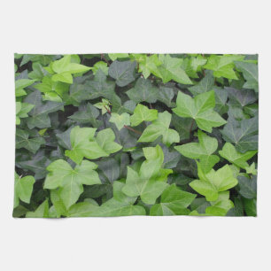 Grönt Ivy botaniskt utskrift Kökshandduk