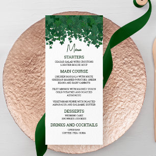 Grönt Ivy Garden Wedding Meny