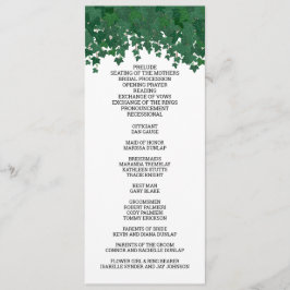 Grönt Ivy Garden Wedding Program
