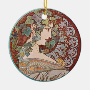 Grönt Ivy Goddess Art Julgransprydnad Keramik