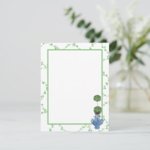 Grönt Ivy Lattice Topiary Ginger Burk Burk Anteckningskort