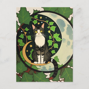 Grönt Ivy Nature Cats Kattunge Grönt Löv Vykort