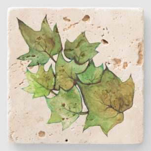 Grönt Ivy Nature Watercolor Stenunderlägg