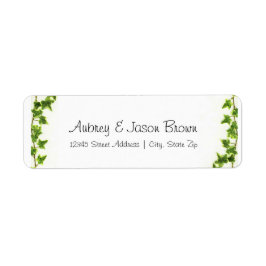 Grönt Ivy - Returetiketter Returadress Etikett