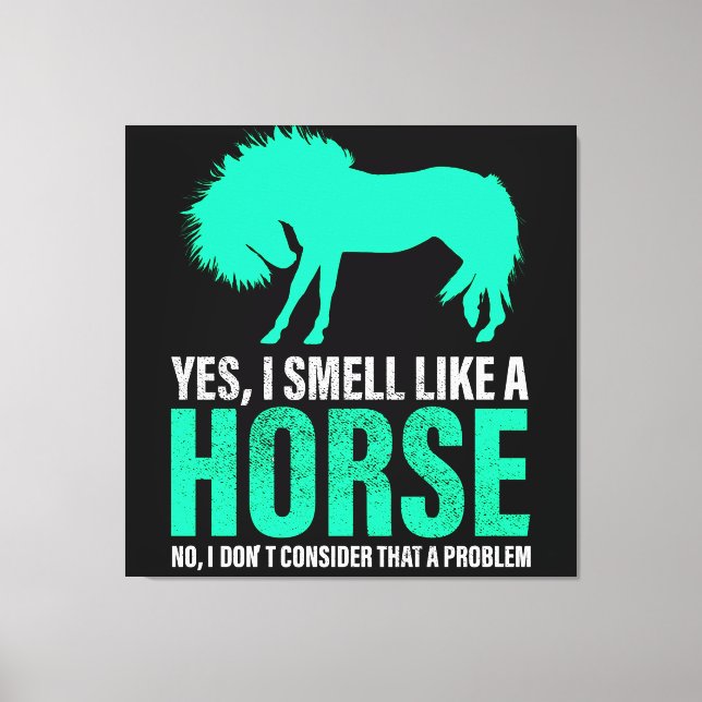 Grönt Ja, jag blöder som en häst Canvastryck (Framsida)