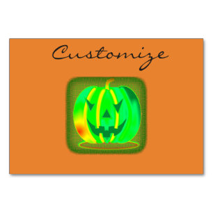 Grönt Jack o'lantern Halloween Thunder_Cove Bordsnummer