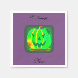 Grönt Jack o'lantern Halloween Thunder_Cove Pappersservett