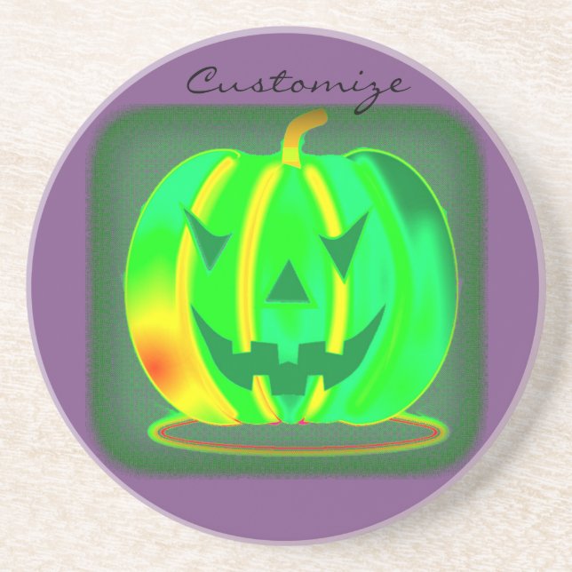 Grönt Jack o'lantern Halloween Thunder_Cove Underlägg (Framsidan)
