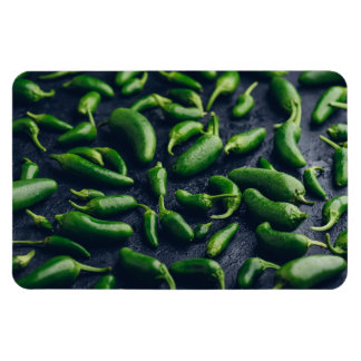 Grönt Jalapeno-paprika på betongbakgrunden Magnet