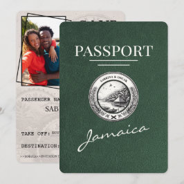 Grönt Jamaica Passport Spara datum Datumet