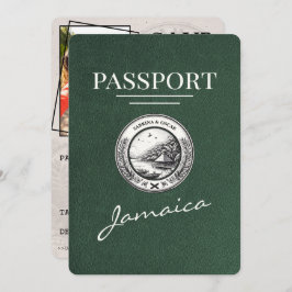 Grönt Jamaica Passport Spara datum Spara Datumet