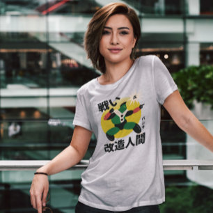 Grönt Japansk Robot Warrior T Shirt