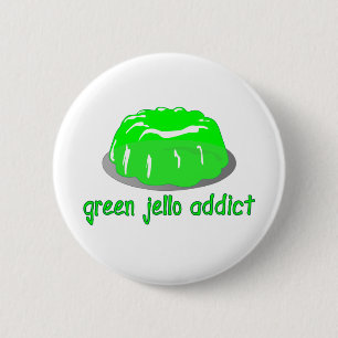 Grönt Jello Addict Knapp