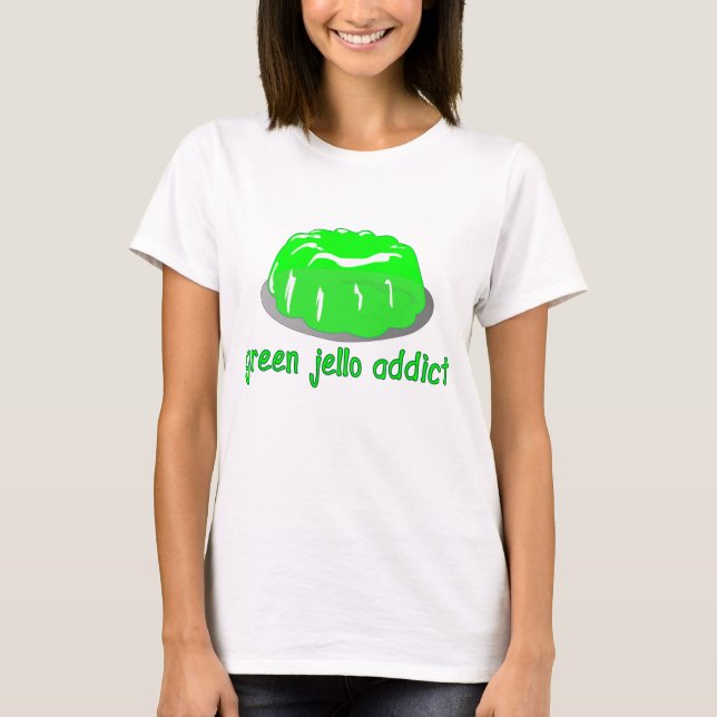 Grönt Jello Addict T Shirt (Framsida)