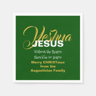 Grönt JESUS SKÄL SEASON-Julen Papper Pappersservett