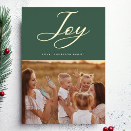 Grönt JOY Classic GULD kalligraphy-text