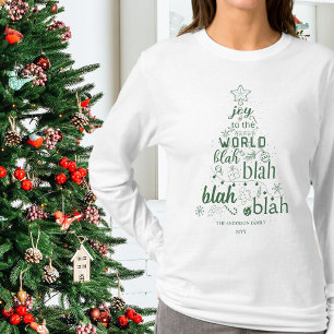 Grönt Joy till världen... Jag har glömt textrafami T Shirt