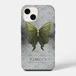 Grönt Jude Butterfly Damask