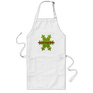 Grönt jul Apron! Långt Förkläde