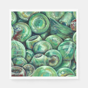 Grönt jul Bollar Pappersservett