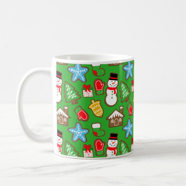 Grönt jul Cookie Mugg (Vänster)