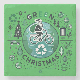 Grönt jul - design för tomter och återvinning stenunderlägg