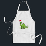 Grönt Jul Dinosaur Santa Personlig Förkläde<br><div class="desc">Fantastisk grönt tittar mycket sött i en helgdag röd julhatt med lite leende. Jag gillar förhistoriska juldjur och presenter som barn kommer att göra kärlek. Anpassa den här presenten med mottagarens namn för att göra den ännu mer personlig.</div>