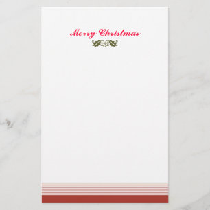 Grönt jul Holly Löv Brevpapper
