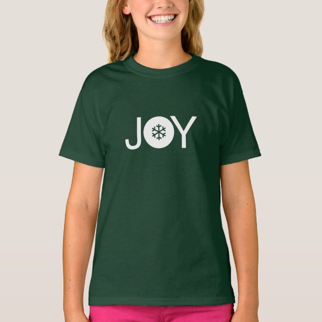Grönt jul Joy Kids T-Shirt (Framsida)