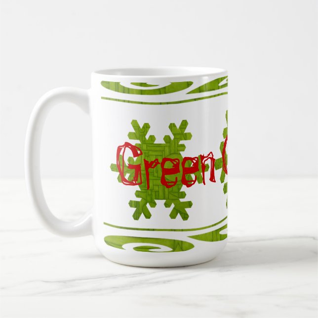 Grönt jul Mugg! Kaffemugg (Vänster)