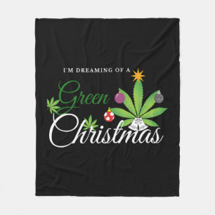 Grönt jul Ogräs Shirt Fleecefilt