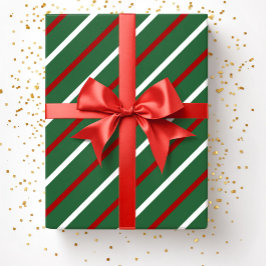 Grönt jul Rand Mönster Presentpapper