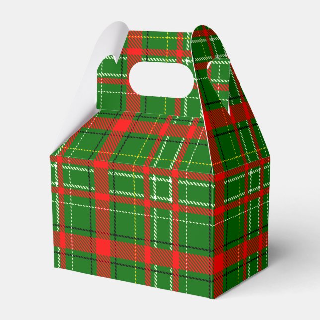 Grönt jul Tartan Play Mönster Design Presentaskar (Framsidan Sidan)