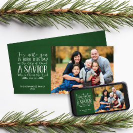 Grönt Julbibel Verse Artistic Helgdag Photo Julkort