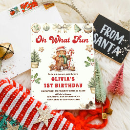 Grönt Julcookie-Födelsedagsfest Oh What Roligt Inbjudningar