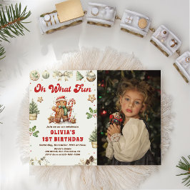 Grönt Julcookie-Födelsedagsfest Oh What Roligt Inbjudningar