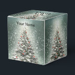 Grönt Julgran Färgfärgade ornament Vita Snö Presentaskar<br><div class="desc">Grönt Julgran Färgämnen för ornament Vita Snö-favoritrutor. Unik,  vacker utformning av snyggten. Lätt att vara personlig. Teckensnittet stil,  storlekt och färg kan ändras. Matchande objekt är tillgängliga.</div>