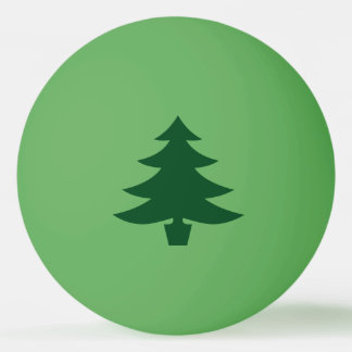 Grönt Julgran-form på Grönt Pingisboll