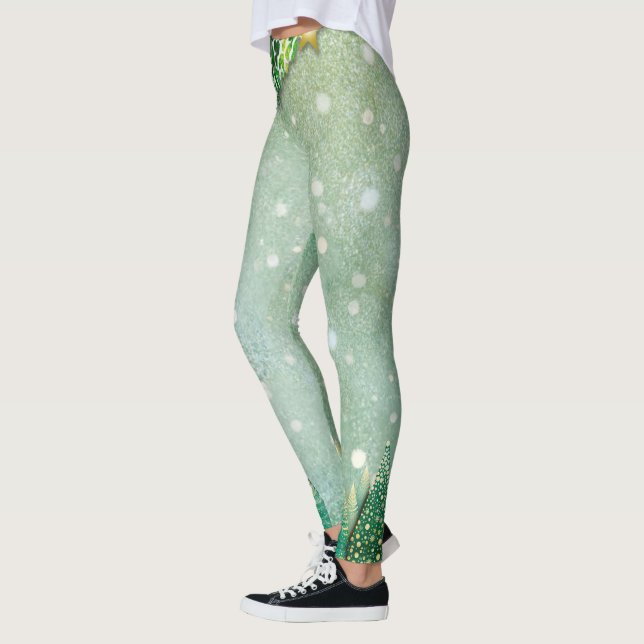 Grönt Julgran Leggings (Vänster)
