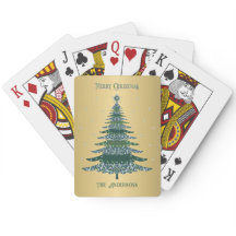 Grönt Julgran Namn Anpassningsbar Guldfabel