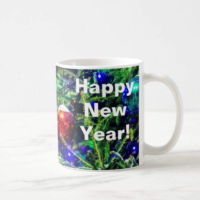 Grönt Julgran Red Boll Kaffemugg (Höger)