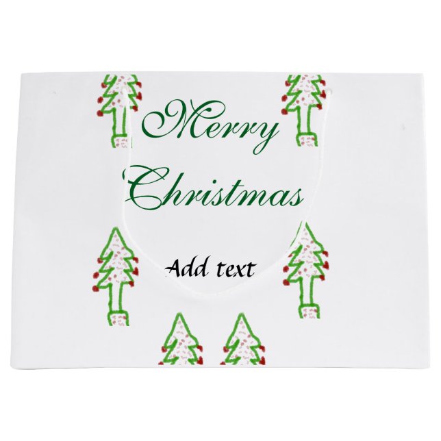 Grönt Julgran rödkörsbär god jul mo (Framsidan)