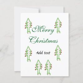 Grönt Julgran rödkörsbär god jul mo Vykort