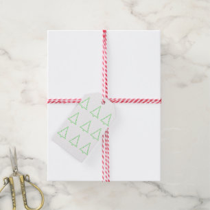 Grönt Julgranar Gift-Märkre Presentetikett