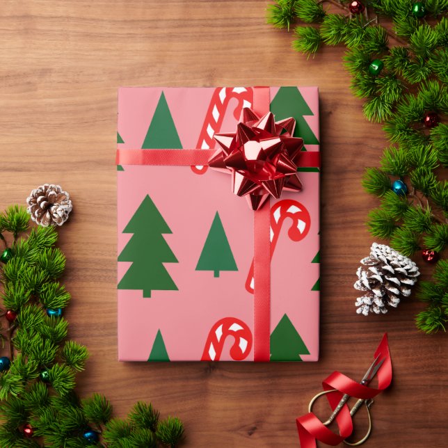 Grönt Julgranar julstall Presentpapper (Julgåva)