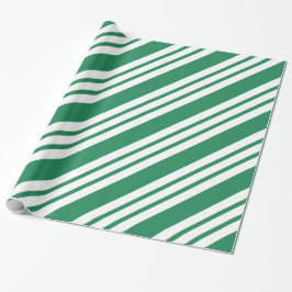 Grönt Juli Candy Peppermint Wrapping Papper Presentpapper